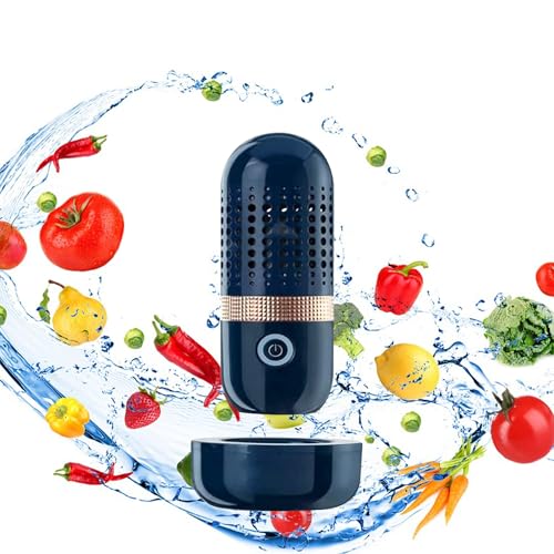 Sonhomay Lavadora de frutas y verduras portátil USB recargable máquina de limpieza para frutas y verduras