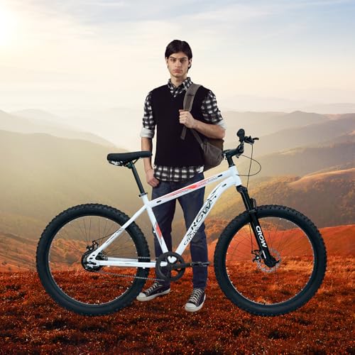Image of CROW - Atom Pro Single Speed | 26 inch Unisex MTB | Fat Bike | Mountain Cycle | Dual DISC Brakes | Suspension Fork | Ideal for Boys /Girls /Men /Women