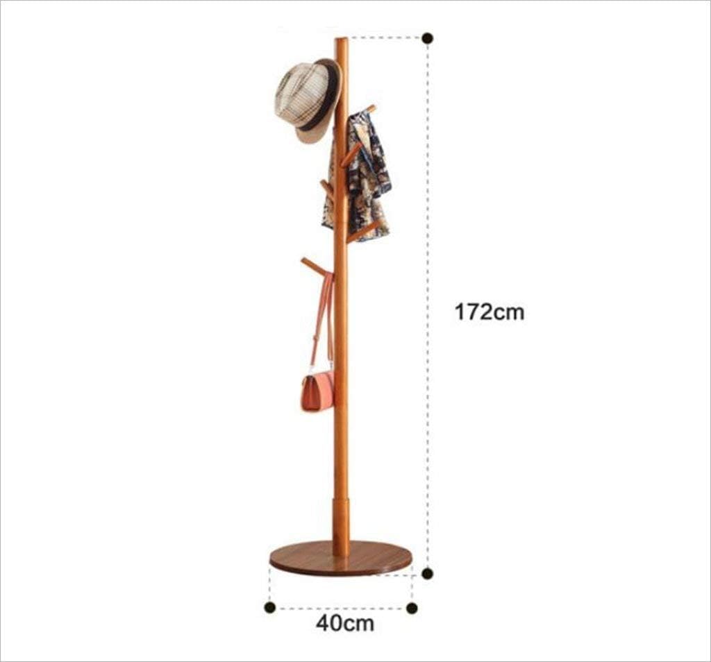 Coat Rack Solid Wood Free Standing Coat and Hat Rack Compatible with Garage Foyer Office Closet/Free Standing Coat Rack Light Wood Portable Coat Rack Tower Coat Rack