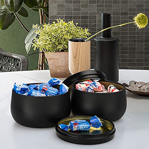 Nachy Black Candle Tins 24 Pcs, 8 Oz Round Metal Candle Jars With Lids Empty Candle Containers Candle Supplies Portable Candle Vessel For Candle Making & Storage #TOP5