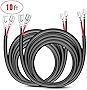 Nilight 2PCS 16 AWG 10 Feet Wiring Harness Extension Kit for LED Work Light Bar Led Pods Off Road Lights Driving Fog Light Boat Lighting, 2 Years Warranty