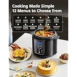 COMFEE’ 9-in-1 Electric Pressure Cooker, 14 Presets Instant Multi Cooker Olla de Presion Non-Stick Pot Yogurt Maker Rice Cooker Slow Cooker Sauté Steamer 6 Quarts Black - Image 2