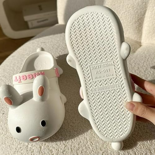Cute Bunny Ears Thick Sole Slippers Women Closed-Toe Mule EVA Y2K Platform Height Increase Run Small Indoor Shower Sandals Outdoor Travel Beach Sandals4