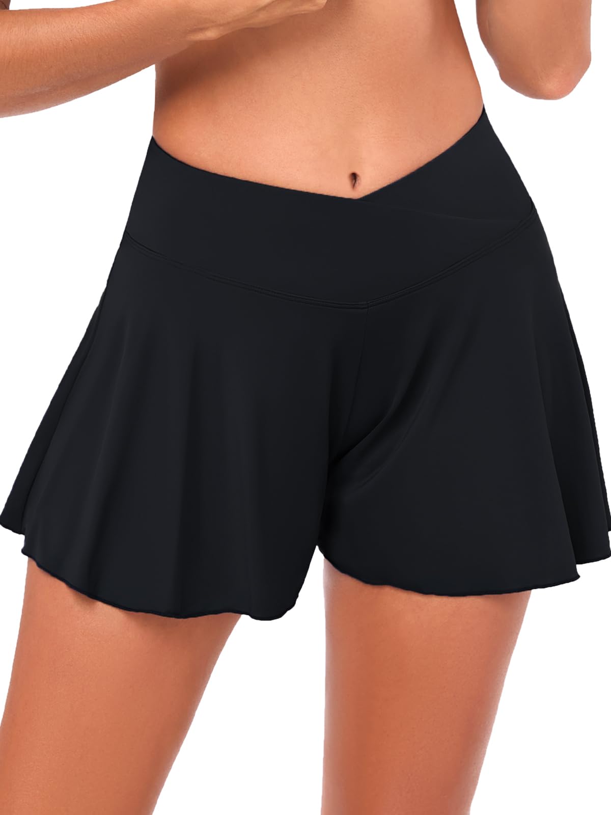 aderea Women's Swim Shorts Bathing Suit Shorts High Waisted Bikini Bottoms Swimsuit Board Short Tankini Swimwear Bottoms-picture-43