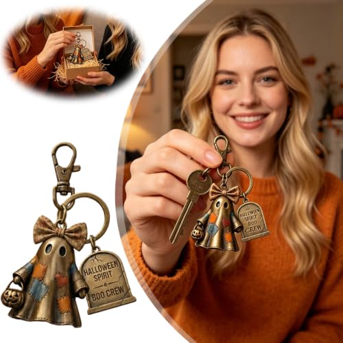 Ghost Style Stereoscopic Carving Halloween Keychain for Man Woman Backpack - image 7