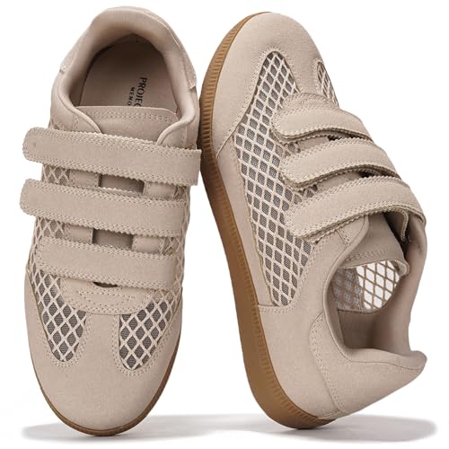 Project Cloud Sneakers for Women Stylish & Comfortable Women's Fashion Sneakers with Memory Foam and Leather Insole Non Slip & Lightweight Womens Shoes Fashion Shoes for Women(Ysabelle,BEIGMESH,5.5) by Project Cloud - Used condition - US$15.74