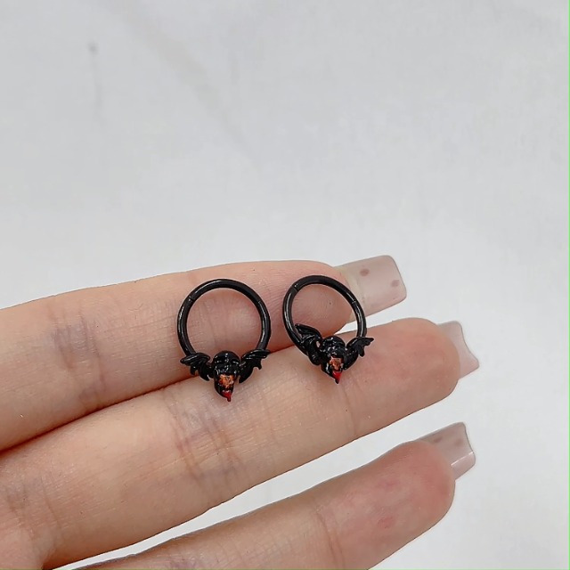 Amazon.com: Niaspi 16G Black Devil Nose Septum Ring for Women Men