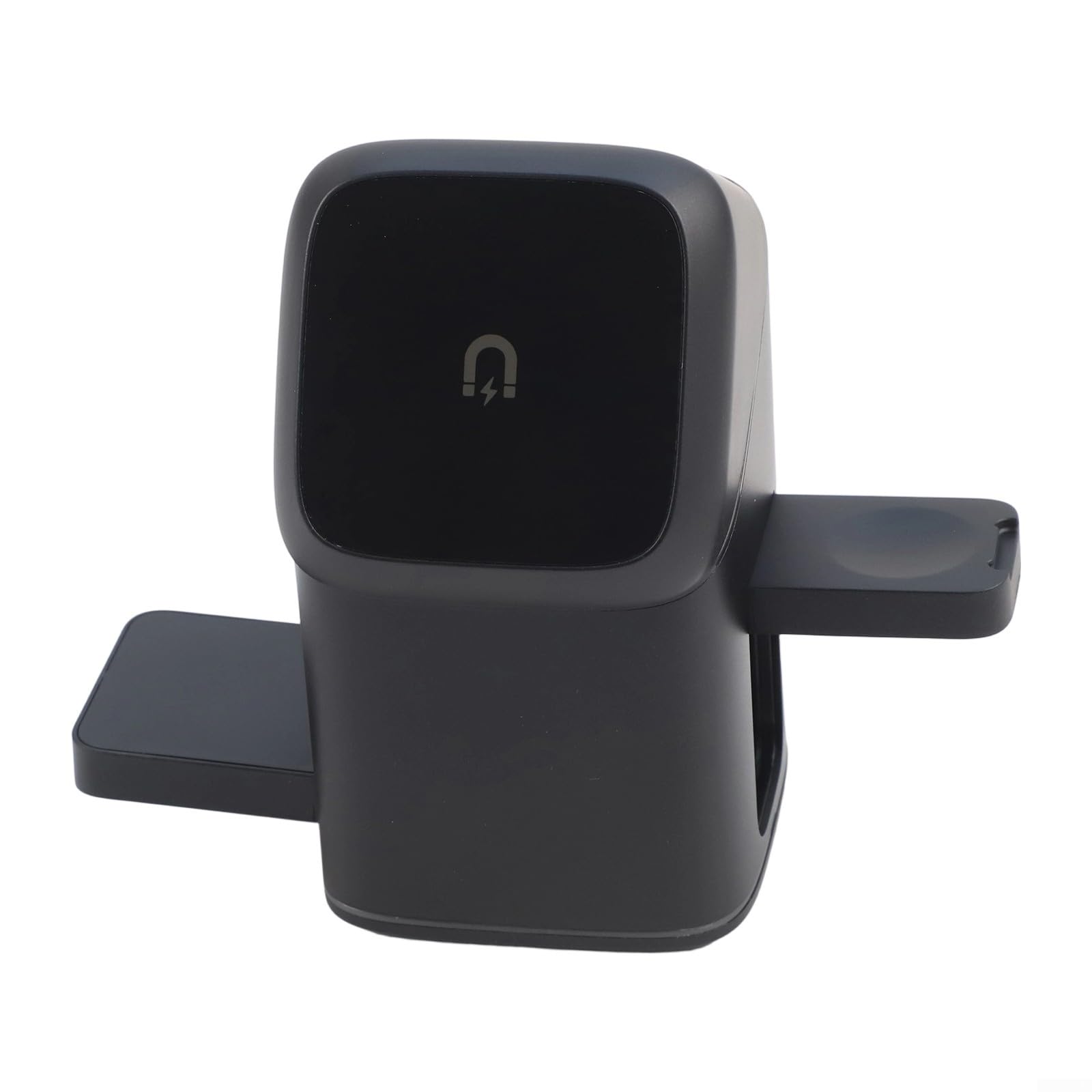 Caricabatterie Wireless 3 in 1 Magnetico 15W Rotazione 180° per iPhone e Watch Base Ricarica Rapida per Ufficio(black)