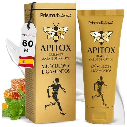 Prisma Natural - APITOX - Crema de masaje deportivo para músculos y ligamentos con APITOXINA LIKE - Crema natural de abeja que recupera tus músculos en un bzzz - efecto inmediato Formato 60 ml