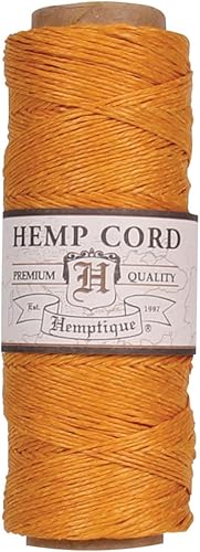 Hemptique Carrete individual de cuerda de cáñamo 100% natural, carrete de cuerda de cáñamo de 205 pies a 205.1 ft, elección número 1 de artesanos,