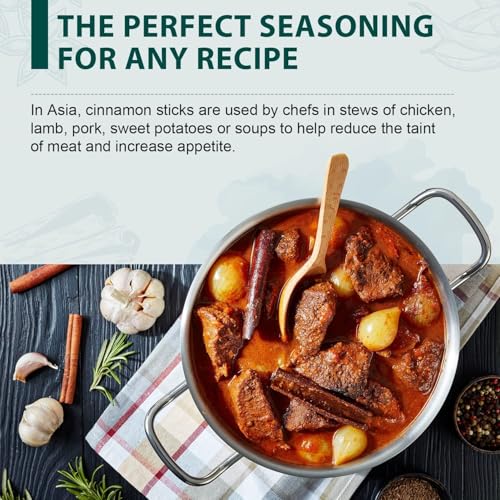 Soeos Cinnamon Sticks, 16 oz (454g), 3.5" Length, 100% Raw, Non-GMO, Kosher Certified, Whole Cinnamon Sticks Seasoning Spice for Coffee, Baking, Cooking and Beverages - Image 6