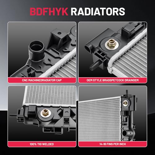 Image of BDFHYK 13197 Aluminum Radiator for Chevy Cruze 2011-2015