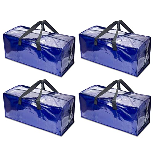 4 Pack Heavy Duty Oversized Storage Bag For Moving, College Dorm, Traveling, Camping, Christmas Decorations, Packing Supplies #TOP2