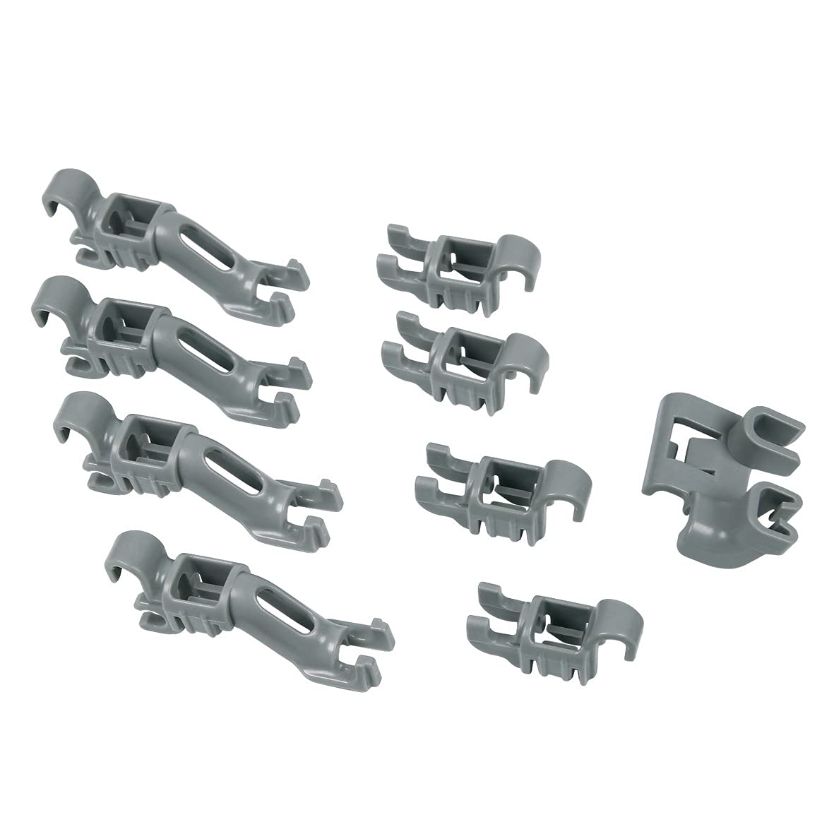 Image secondaire de Bosch Siemens 632372 00632372 Kit de fixation original avec pince de fixation pour panier et panier pour lave-vaisselle Balay Bl