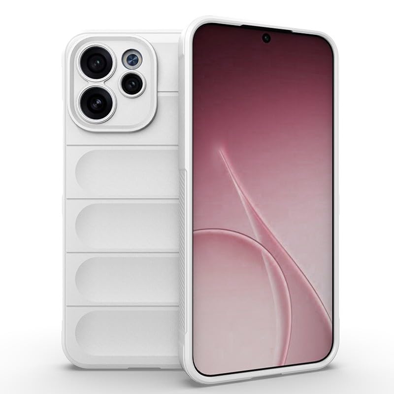 Coque silicone Oppo Reno 15Pro 5G blanc antichoc 3D arrière rigide