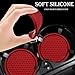 MEAJOO 2PCS Car Cup Holder Coaster, Universal Auto Non-Slip Cup Holder Coaster, 2.75In Universal Non-Slip Recessed Car Interior Accessories (Red)