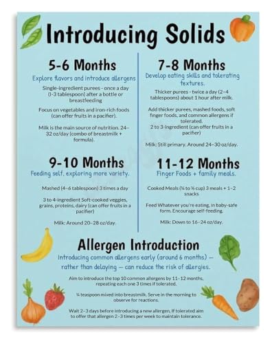 Póster de alimentación complementaria para acompañar con amor las primeras comidas de tu bebé 2