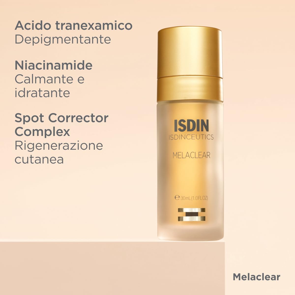 ISDIN Isdinceutics Melaclear (30 ml) | Siero Viso Antimacchie | Riduce le Macchie del 71%¹ con Risultati Visibili in 14 Giorni