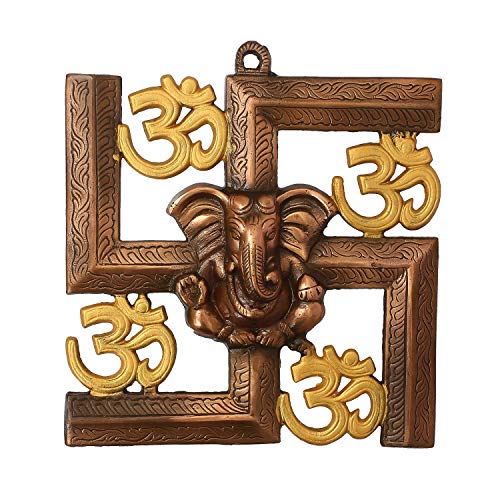 JaipurCrafts Webelkart Cast Iron Wall Hanging Showpiece (22.86 x 2.54 x 22.86, Multicolour, Religious)