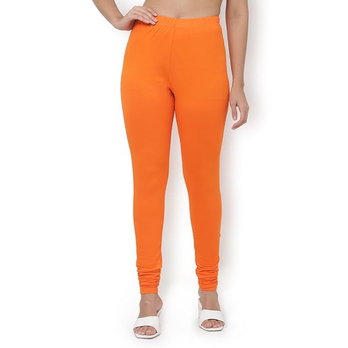 Wonderwear Planet Classic Slim Fit Stretchable Cotton Fabric Solid Churidar Leggings for Women
