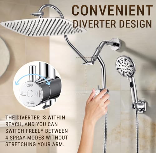 Cabezal de ducha 14 pulgadas G-Promise con brazo extensible miniatura 4