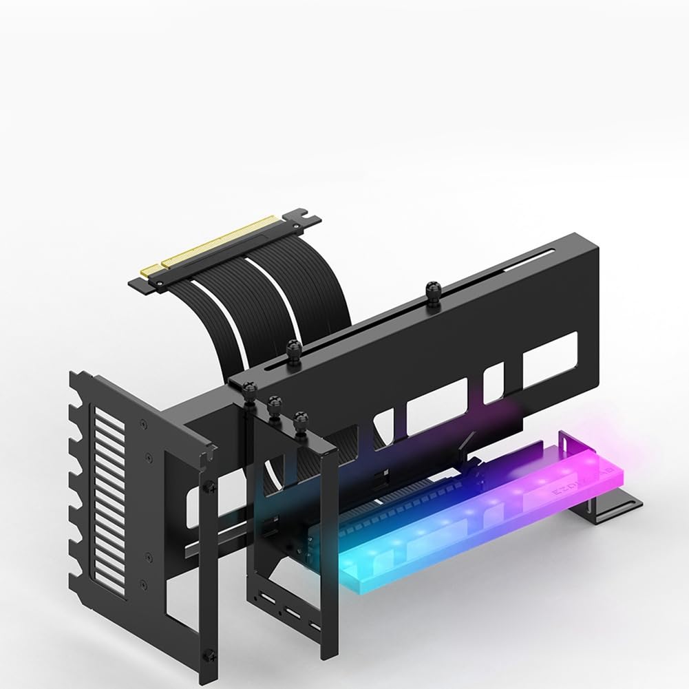 Supporto verticale della scheda grafica EZ-40 ARGB, adattatore PCIe 4.0 X16, supporto sterzo scheda grafica GPU