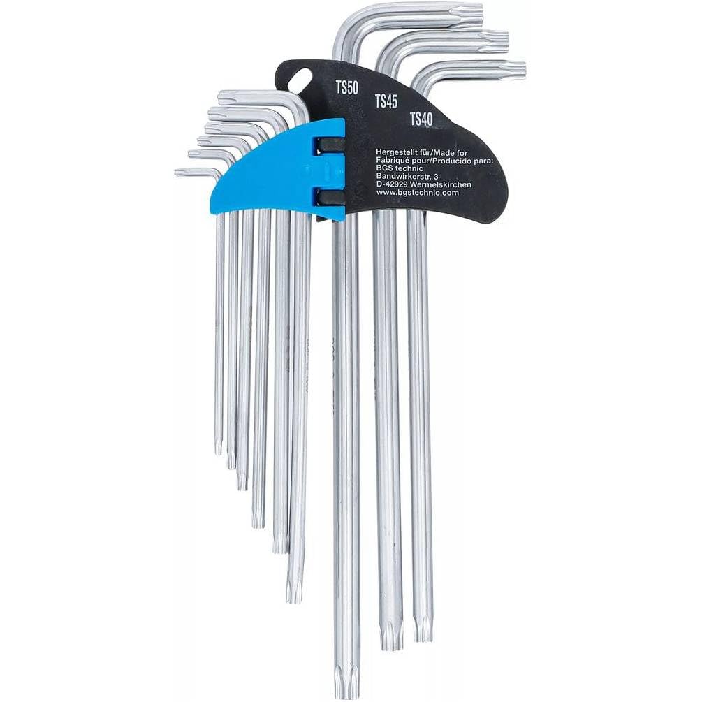 Jeu de Clés Allen Extra Longues 9 pcs TS10 - TS50 - Profil Torx Plus - Précision et Confort d Utilisation - D-Work