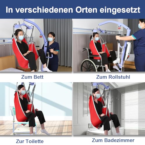 EZ Assistive Patientenlifter Hebegurt,Hebegurt für den Toilettengang mit geteiltem Bein U-Schlinge für Transferschlingen, 500 lbs Gewichtskapazität (mittel)