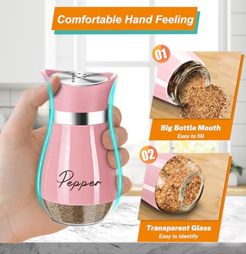 UDQYQ Salt and Pepper Set,Salt and Pepper Shakers Sets with Glass Bottle - Image 4