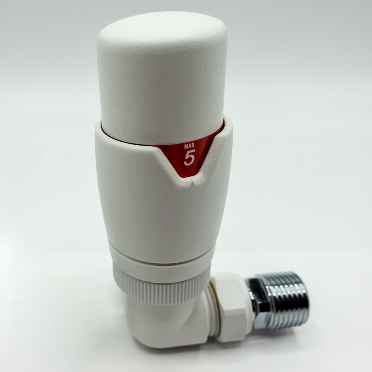 Lux Heat Corner White Thermostatic Radiator Valve (TRV) Set