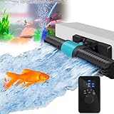 Wave Maker - Bomba magnética de 25 W para acuario con controlador de pantalla LED, 4 niveles ajustables para acuarios de arrecife de agua dulce y marina