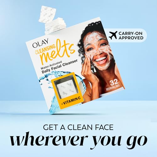 Olay Face Wash, Vitamin C Cleansing Melts, Daily Use Gentle Cleanser, For All Skin Types, Travel Size, Soft Citrus Scent, Water-Activated to Clean, Tone, and Refresh, 64ct (2 Pack x 32ct) - image 8
