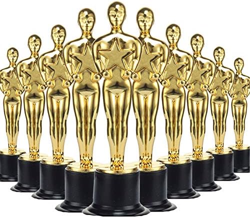 36 Pack Gold Award Trophies Party Favors,Gold Oscar Trophy for Award Ceremony,Theme Party,Birthday Party,Movie Night,Classroom Prize,Office Competition,for Boys Girls Teens and Adults
