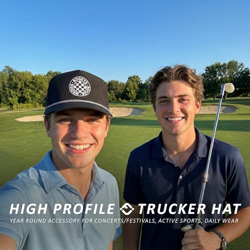 Image of Funky Junque Golf Trucker Hat | Lightweight Golf Trucker Rope Hat with Adjustable Snapback, Golf Course and Weekend Wear, Funny Golf Hats for Men and Women