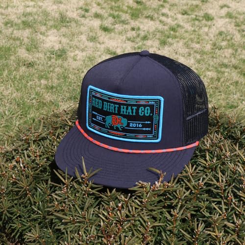 Image of Red Dirt Hat Company Buffalo Patch Adjustable Snapback Hat (US, Alpha, One Size, Tarnation - Black)