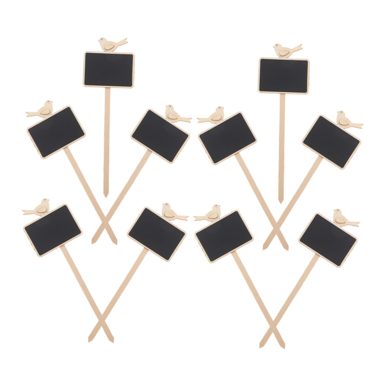 BESPORTBLE 40pièces Étiquettes De Jardin Bois De Marqueurs Pour Plantes Étiquettes Ardoise Pour Identification Des Fleurs Décoration De Balcon