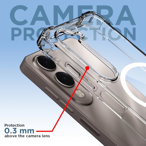 Image of Pikkme Back Cover for iQoo Z10 lite 5G / Vivo T4 lite 5G / Y19 5G / Y19e / Y04 4G / Y29s 5G Mag-Safe Shockproof PC + TPU Protective Case Magnetic Support Bumper Case (Transparent Mag-Safe)