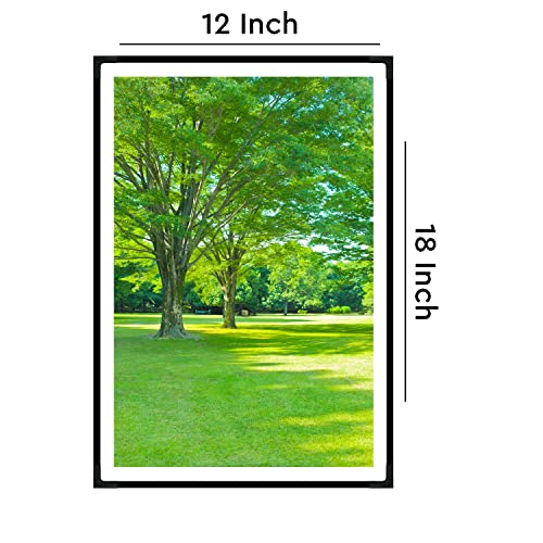 Image of Vastu Vardan Green Scenery Painting With Frame | Natural Paintings for Living Room | Size 54 x 40 cm | Wall Scenery for Bedroom, Office, Home Decor | Green Painting Artwork