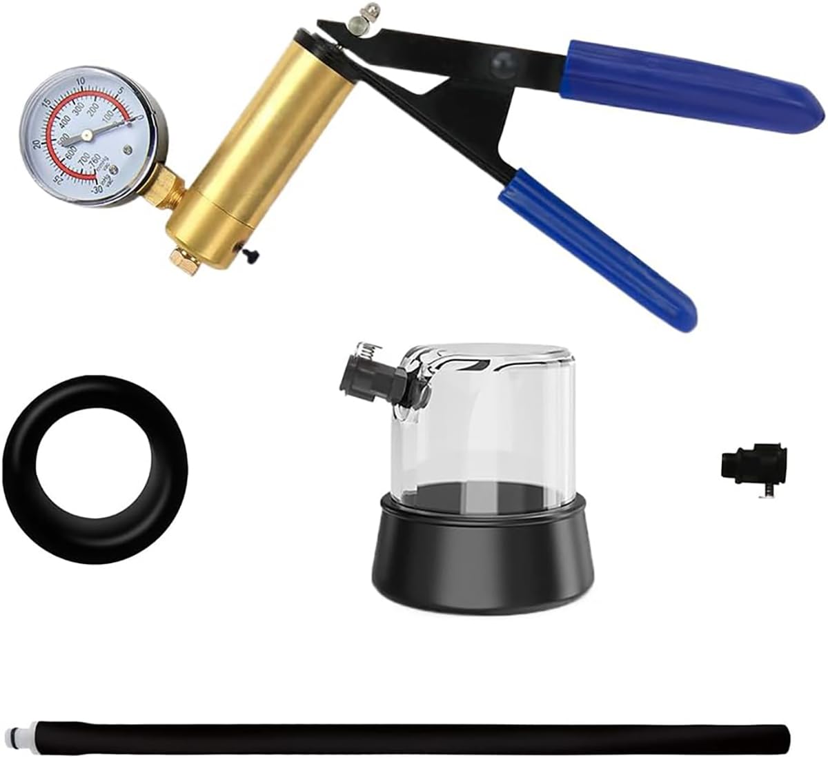 Pompa pene manuale con manometro e impugnatura ergonomica – Kit pro per allungamento del glande, tensione controllata e intensificazione dell’erezione