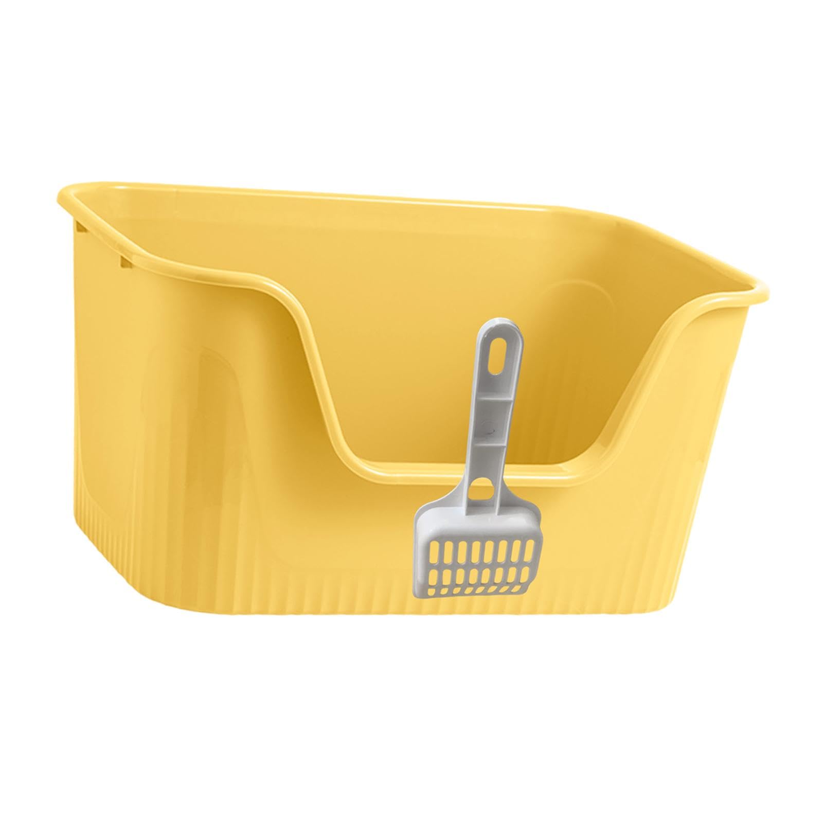 kuweta, Otwarta górna kuweta dla kota Kuweta Nieprzywierająca do przesiewania wszystkich rodzajów żwirku kotów(Yellow)