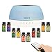 maiborna 1000ml Aroma Diffuser mit 10 DuftöL Set, Luftbefeuchter für Ätherische Öle, 7 Led Duftlampe Elektrisch, Aromatherapie mit Öl, Raumduft, Schlafzimmer