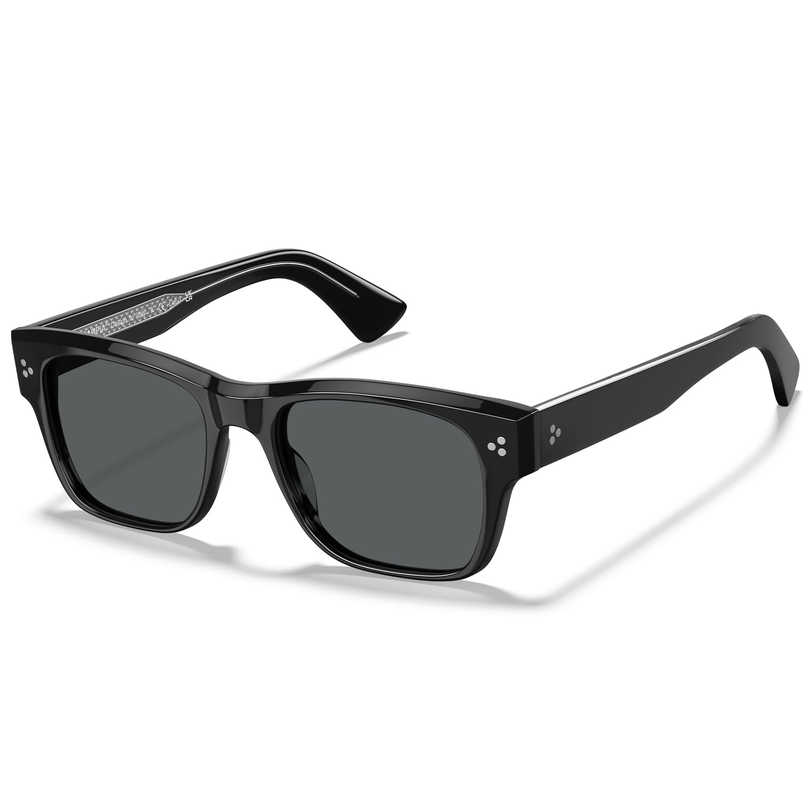 CARFIA Okulary przeciwsłoneczne dla mężczyzn Polaryzacyjne Ochrona UV400 Nowoczesne retro Acetat Kwadratowe oprawki Okulary do jazdy samochodem CA5509