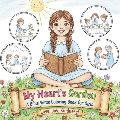 Bible Verse Coloring Book for Girls: +50 Unique Christian Bible Coloring Images for Kids with Short & Full Verses | 8.5x8.5 (Growing in Faith: Bible Verse Coloring Series) image 2