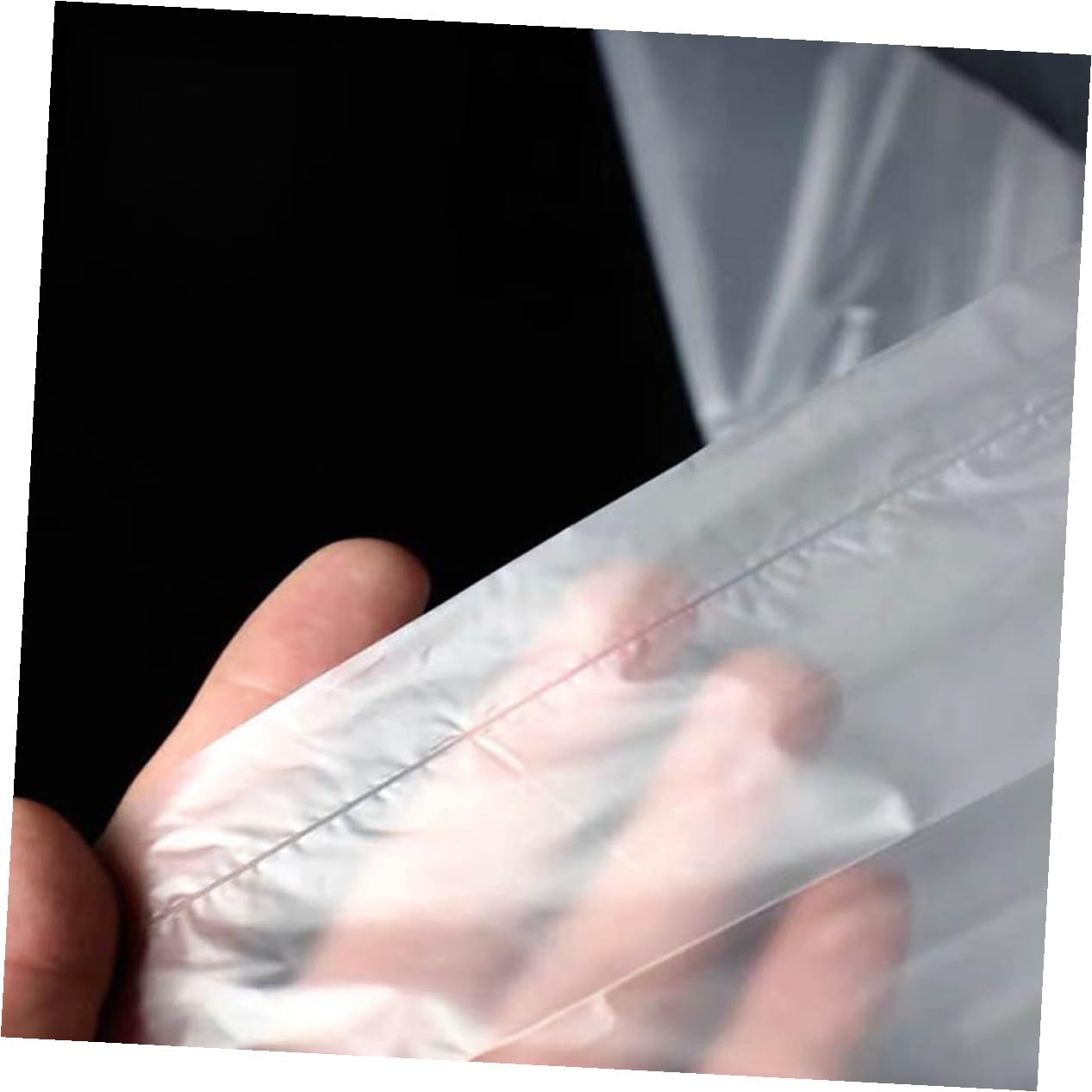 LIFKOME Bolsas de Plástico Transparentes Grandes de Plástico, 100 Unidades