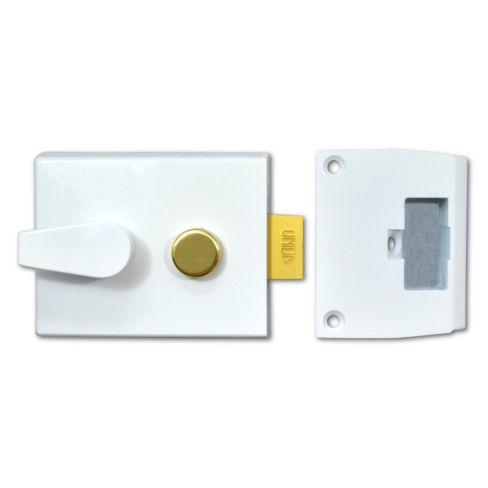 Union White 1028 Non-Deadlocking Nightlatch - 1028 - 60Mm Case Only