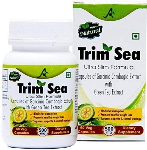 TRIMSEA : Ultra Slim Formula -Garcinia cambogia and Organic Green Tea Extract for Weight Loss, Fat Burner 60 capsule (500mg)