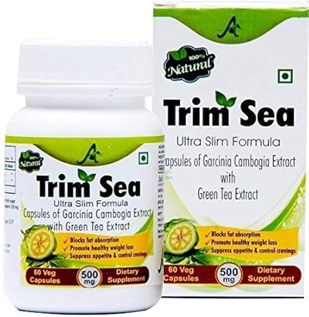 TRIMSEA : Ultra Slim Formula -Garcinia cambogia and Organic Green Tea Extract for Weight Loss, Fat Burner 60 capsule (500mg)