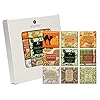 French milled botanical soap sampler set of 9 individually wrapped vegetable based mini soaps with essential oils shea butter and natural extracts fall fun  urban country home decor