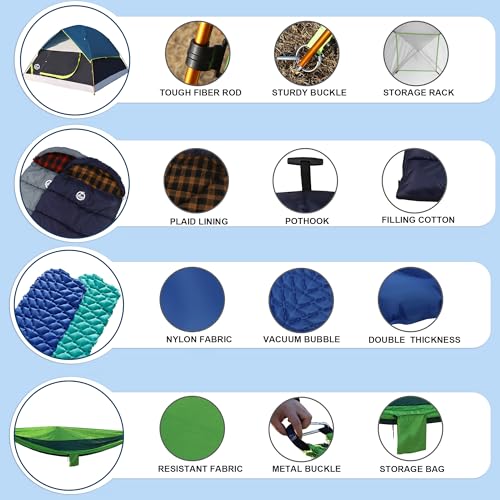 Northroad Kit de Camping 9 Piezas para 3 Personas miniatura 5
