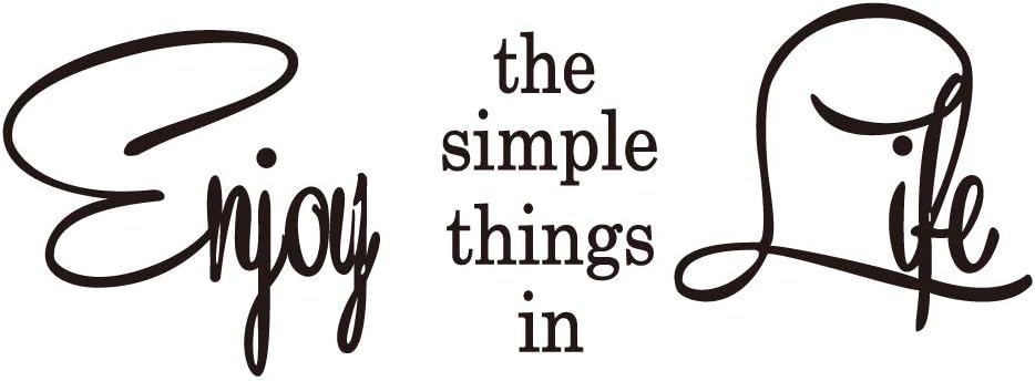 KYSUN Enjoy The Simple Things in Life Vinyl Wall Decal Positive Quotes Lettering Words Décor Inspirational Art Letters
